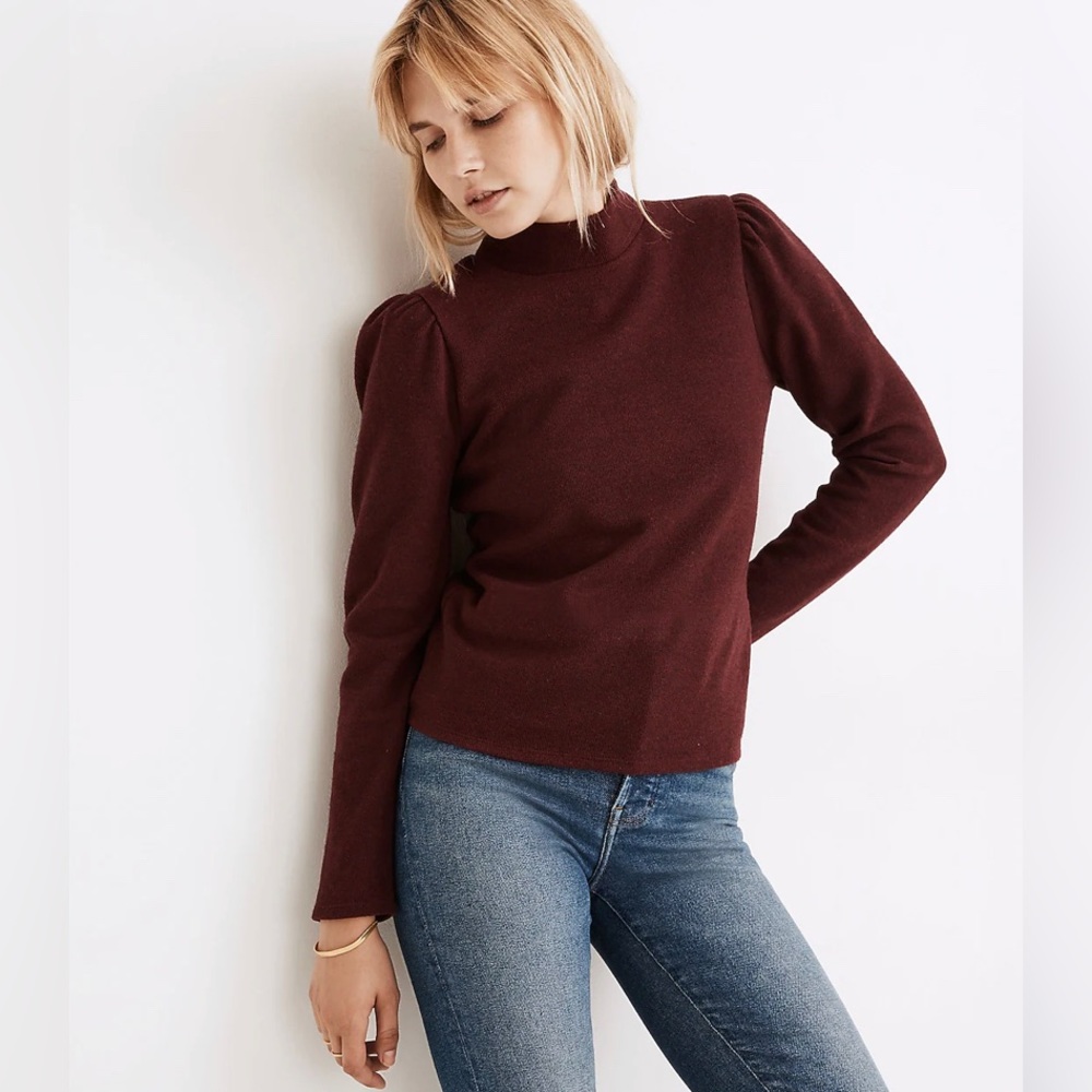 Madewell Burgundy Turtleneck Sweater